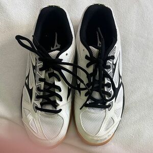 Mizuno White & Black Indoor Court Shoes